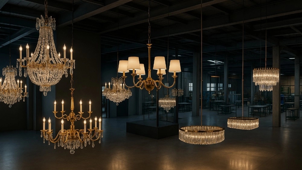 Direct purchase of chandeliers from Mahnour factory on Khavaran Road in Tehran