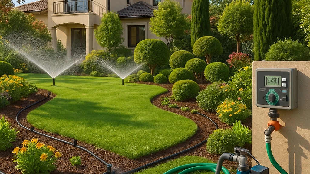 Irrigation Equipment for Garden and Villa Green Space in Tehran