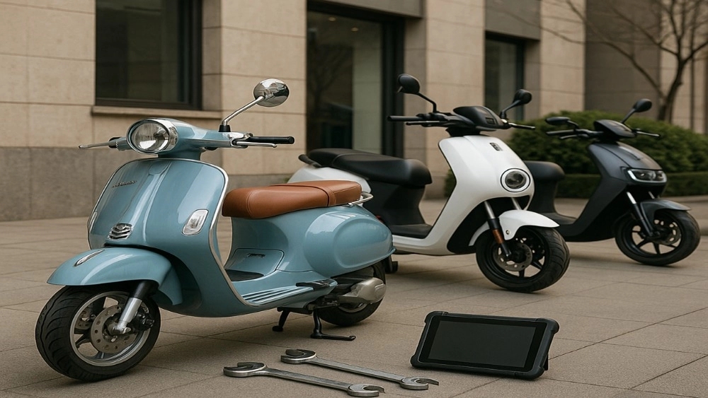 Repair and sale of Vespa Engine and Electric Clear in Tehran