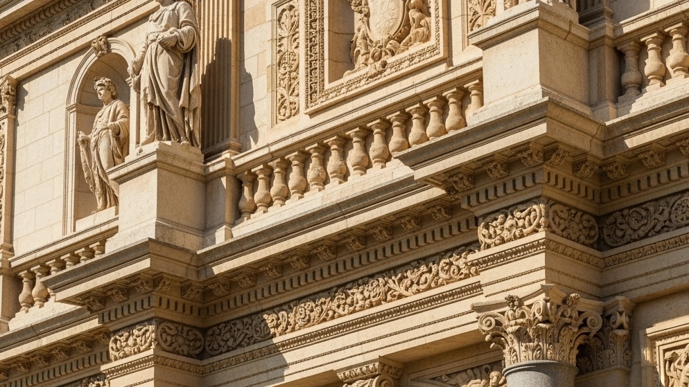 Roman masonry and facade in Tehran