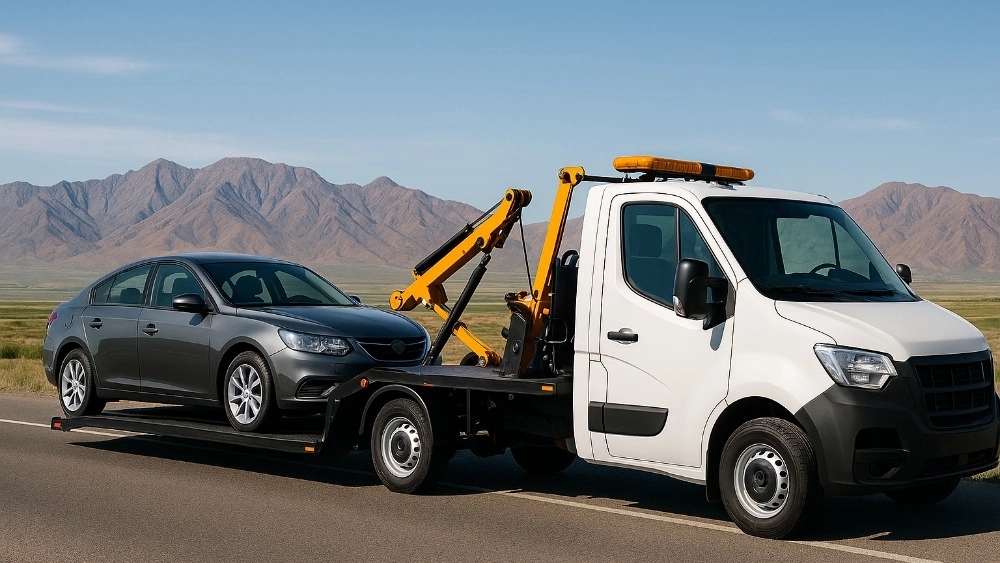 Neyshabur's car and crane rescue and towel and mechanics