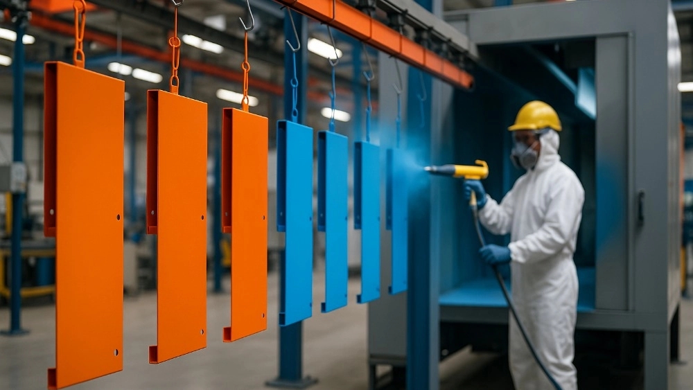 Painting of metal parts by industrial method in Varsh Company