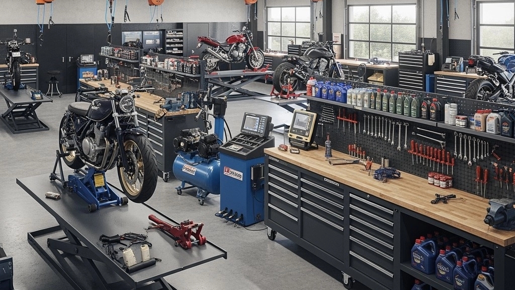 Powerjak repair equipment, construction of electric pedal motorcycle lift jack in Tehran