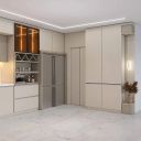 Green apple wooden artifacts, design and implementation of cabinets in Ardebil