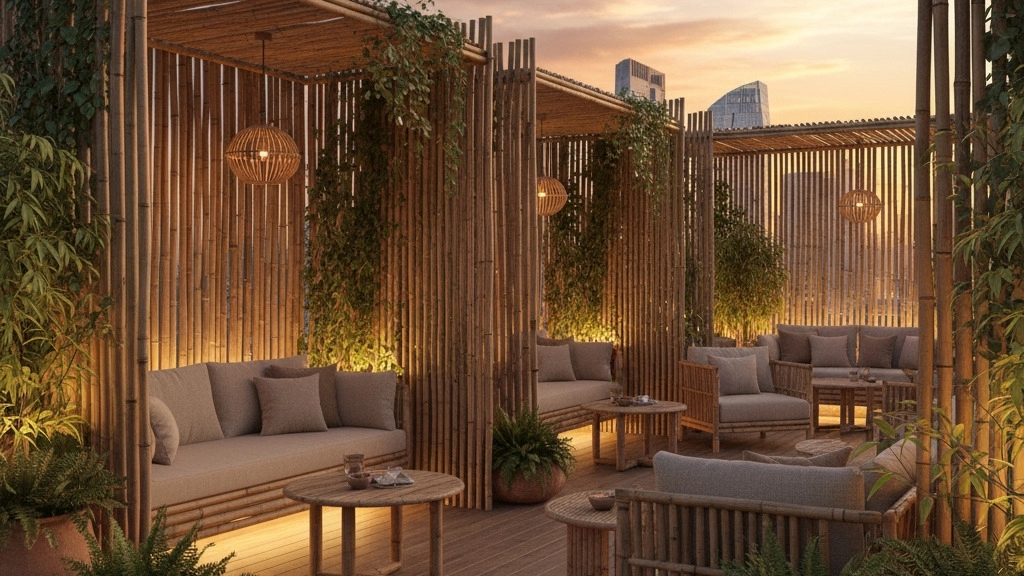 Bamboo Partition and Ruff Garden