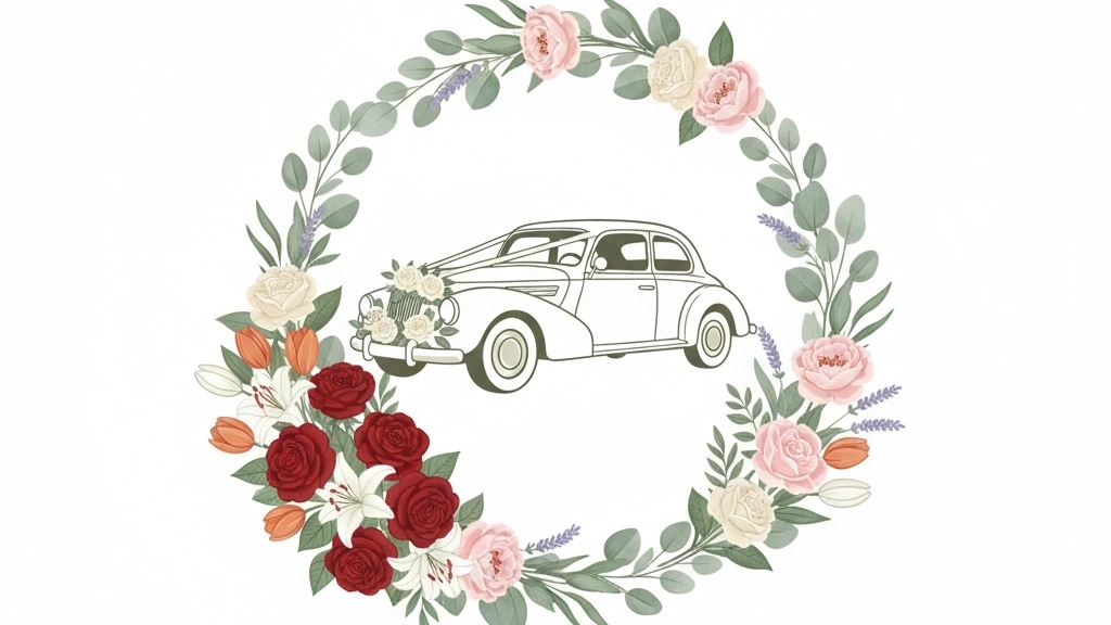 Afshagol Golf Bouquet, Sale of Crown Bouquet and Bridal Car Design in Hamadan