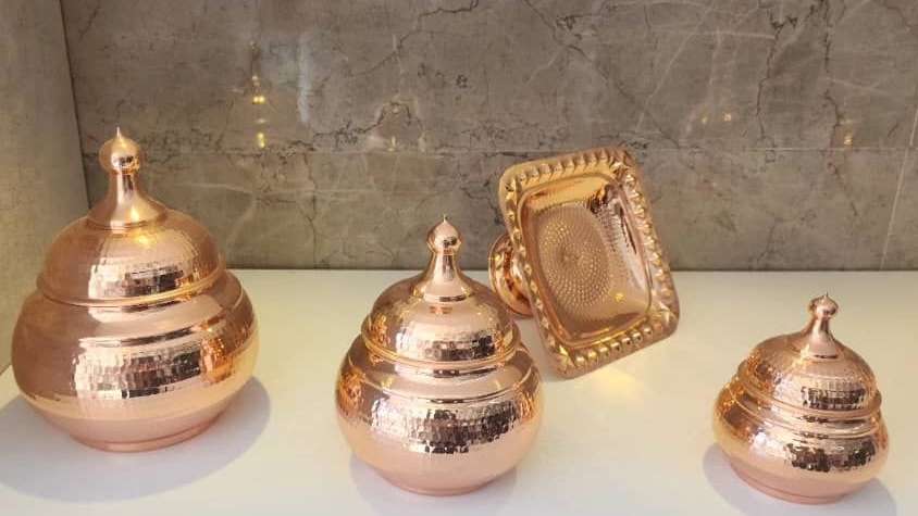 Fazli Copper Workshop, Copper Decorative Containers in Zanjan