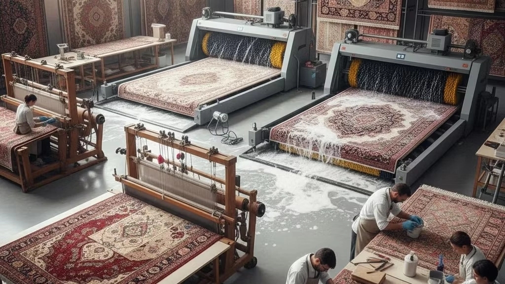 Handmade carpet and car rug in Bukan