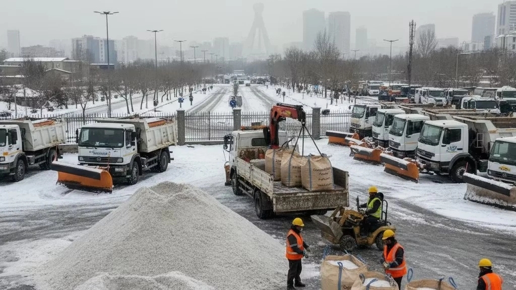 Sale of road salt in Tehran