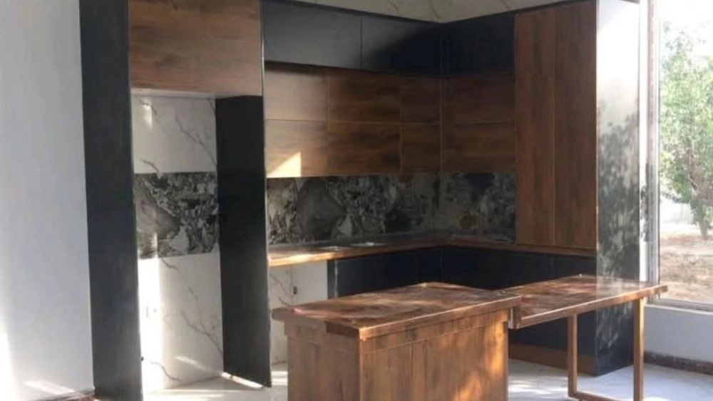 Antique Wood Industries, Design and Implementation of TV Wall Wardrobe Cabinet in Tehran