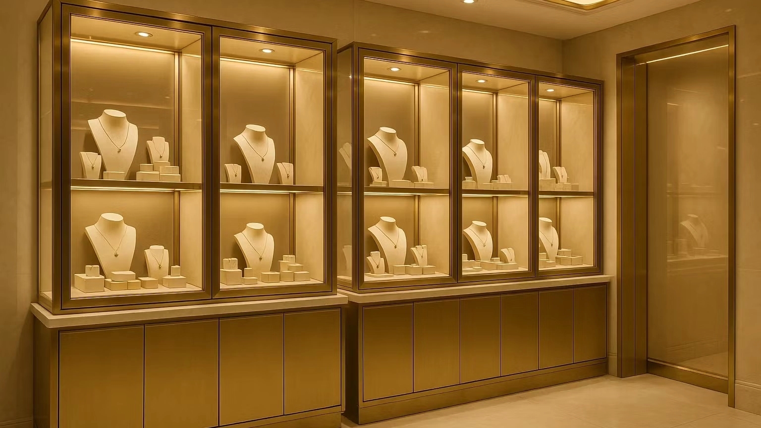 Design of Gold Showcase in Varamin with Varna Decor