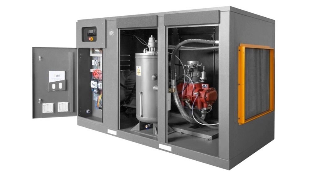 Construction of air compressor assembly and high pressure booster in Turk Azar in East Azerbaijan