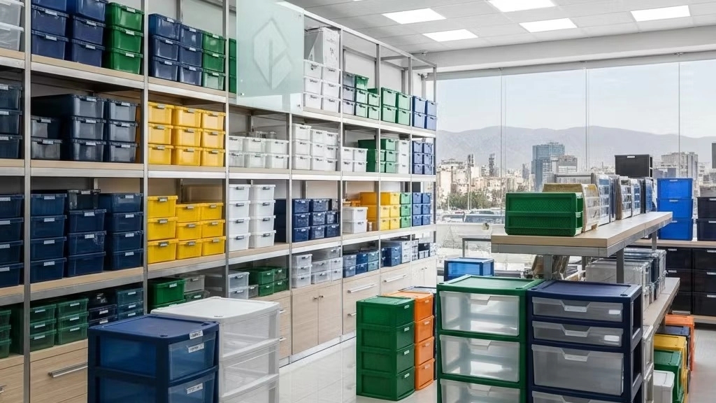 Plasco Mehrabani store, sale and distribution of plastic drawers in Tehran