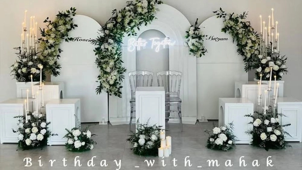 Mahek's birthday ceremonies, balloon arrangement and flower arrangement services in Pakdasht Varamin