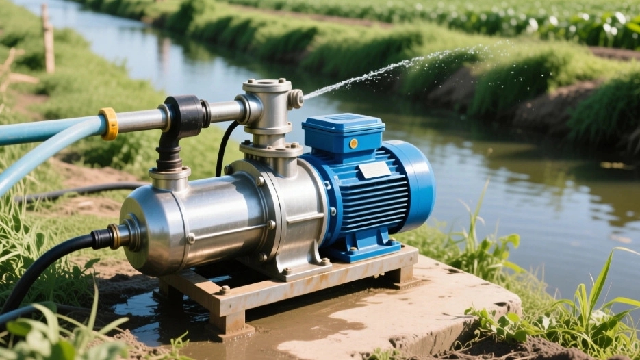 Pump to increase agricultural water pressure