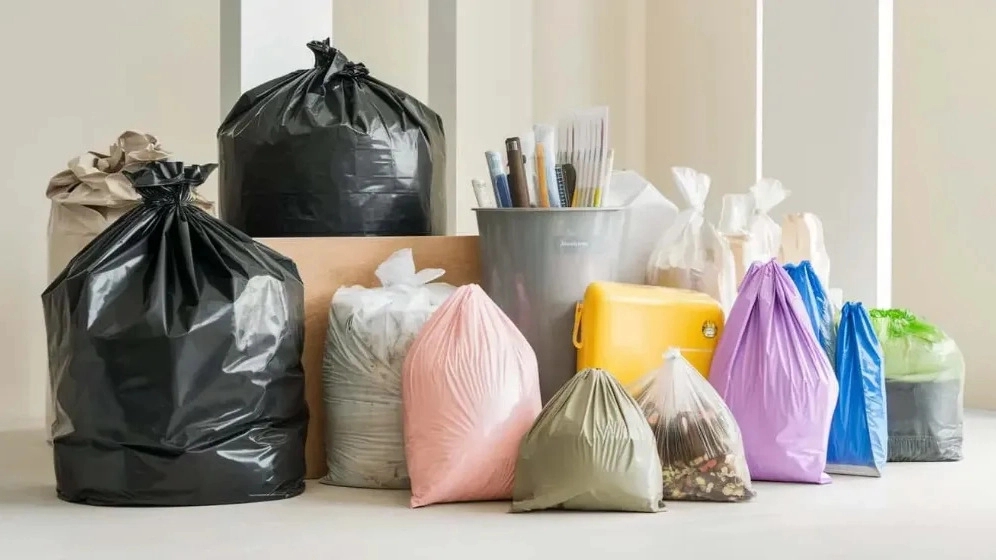 Qanei Trading, selling garbage bags and disposable gloves in Kerman