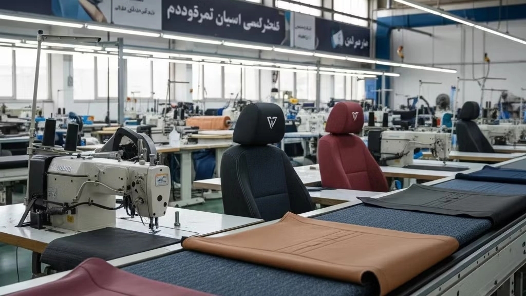 Pars Jaloh production, production of car seat covers in Varamin, Tehran