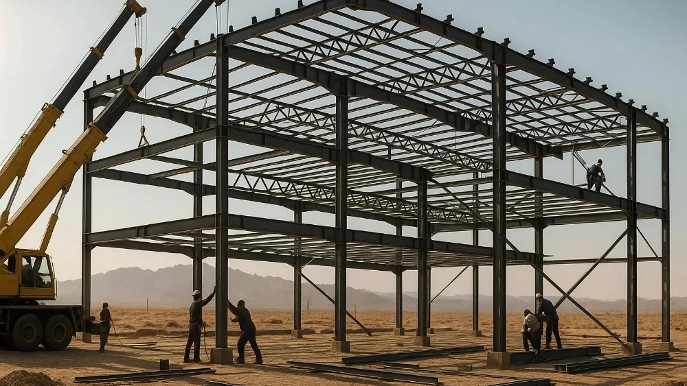 Shed construction in Kashan