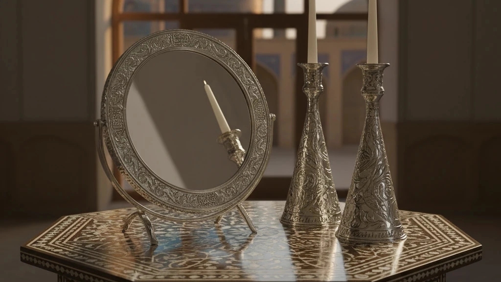 Buying original silver mirrors and candlesticks in Isfahan