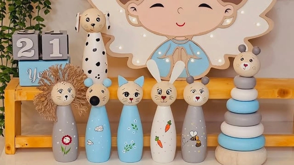 Produced by Kido Kids, sale of children's wooden sesame accessories in Isfahan