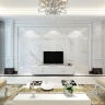 Interior decoration of stone sky, stone slab installation design and TV room in Isfahan