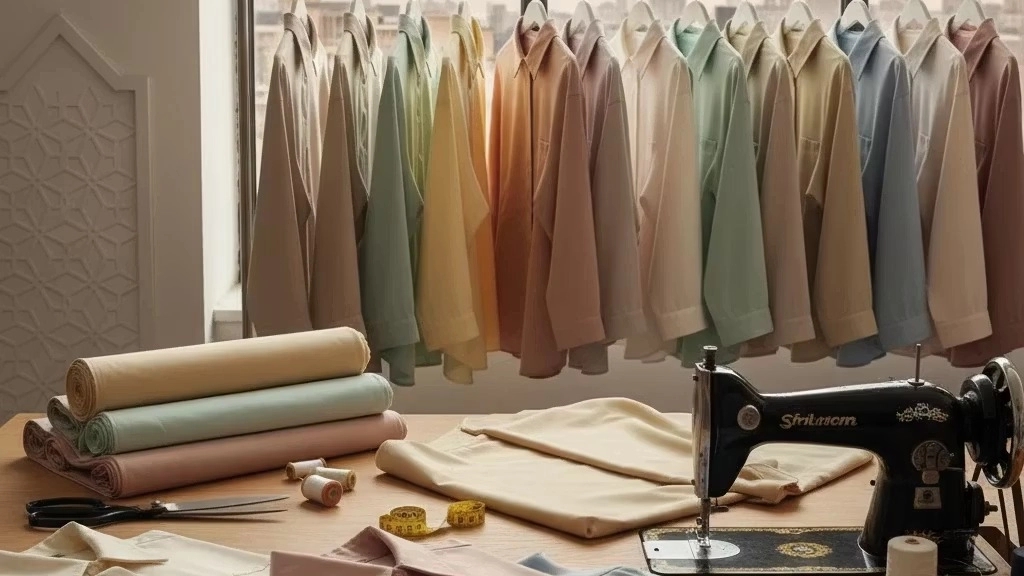 Production of boxy shirts in Tehran