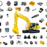Bashiri store, sale of excavator road construction machinery accessories in Tehran