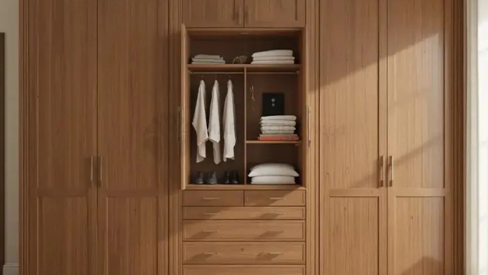 Khazar wood workshop, implementation of cabinet and TV wall in Rasht