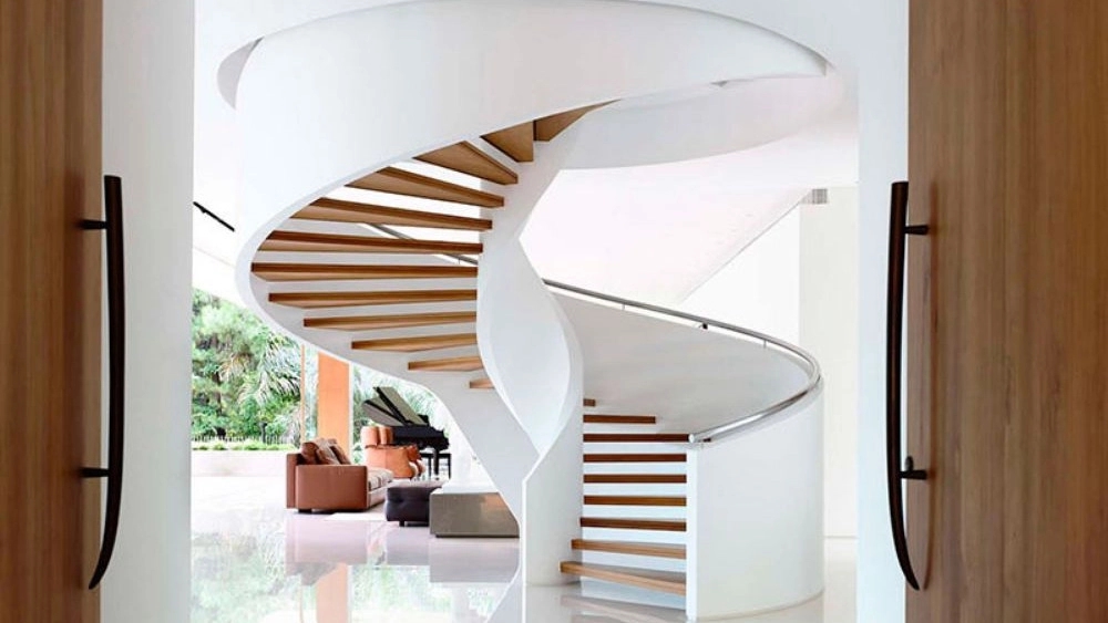 Persian staircase production workshop, design and construction of round and duplex stairs in Tehran