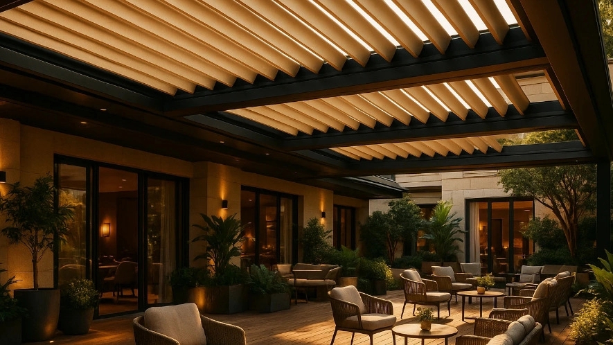 Advantages of using electric awnings and movable roofs