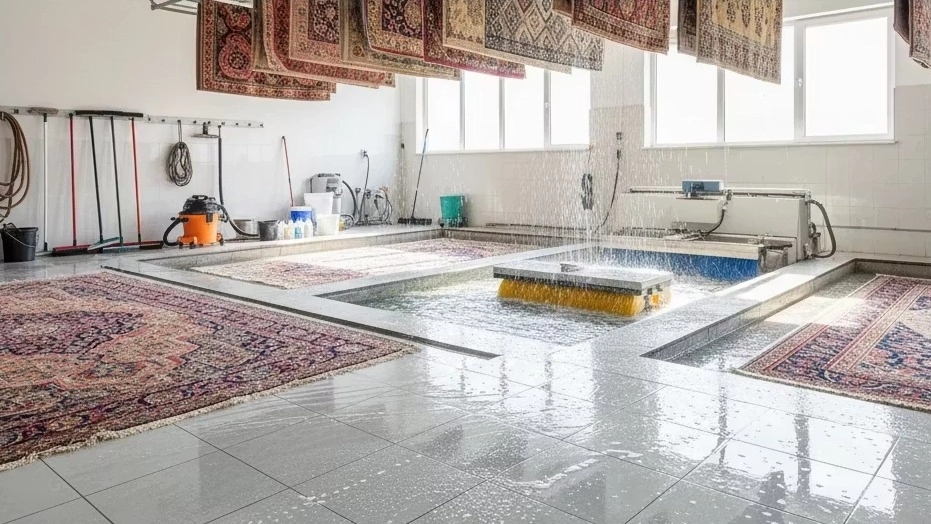 Professional washing of all types of carpets and rugs in Tehran