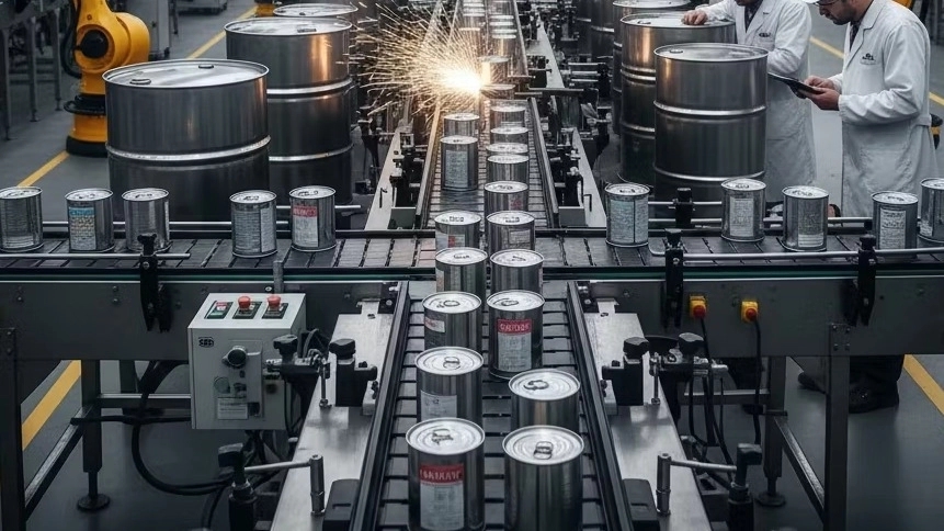 Production and sale of light and heavy metal cans in Tehran