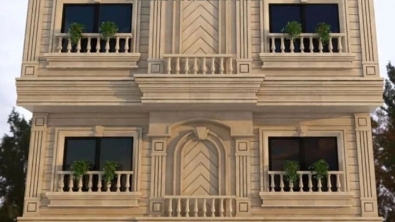 Implementation of specialized stonework for the Roman facade with Ahura's team of stonemasons