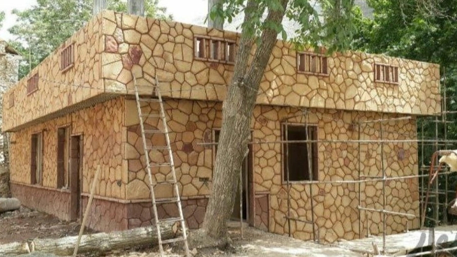 Seng Lashe Jaban, implementation of landscaping of fountain and barbecue flooring in Damavand, Tehran