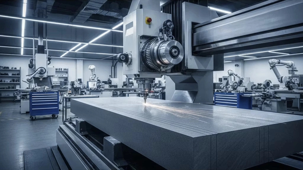 Precision machining of flat stone up to 2 meters long and CNC milling in Tehran