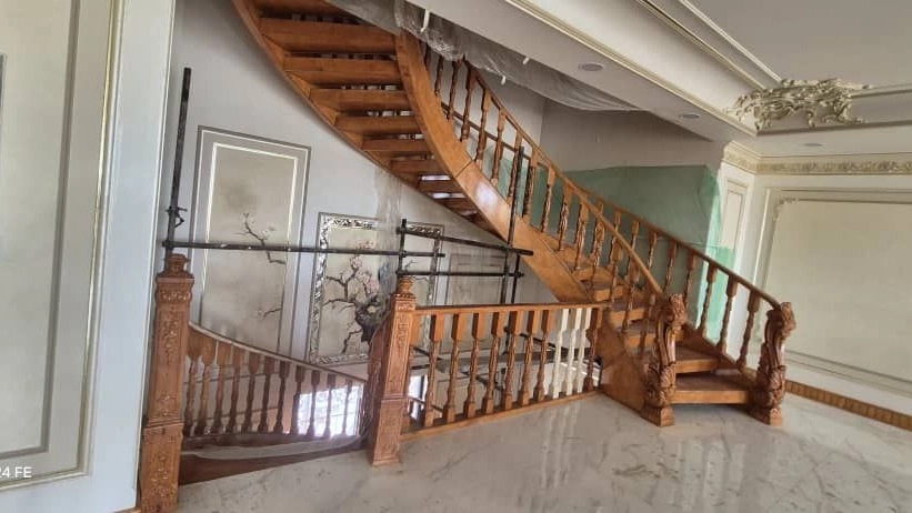 Chamani industrial workshop, construction and installation of suspended round and spiral stairs in Dezful