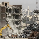 Demolition of Molay excavation building, manual demolition with excavator in Tehran