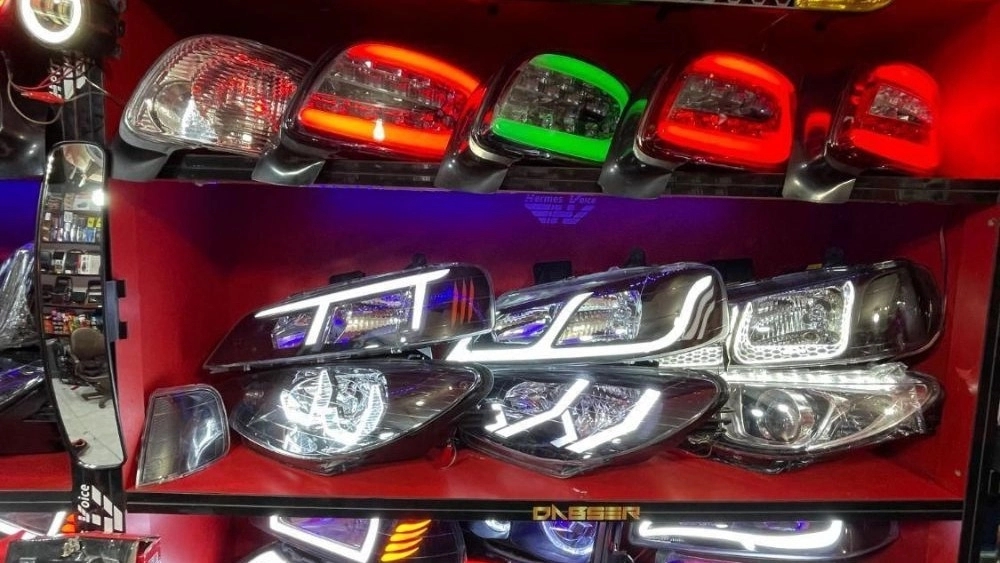 Rasht Sports Farkhandeh, sale of car sports accessories, headlight lens, lamp dealer