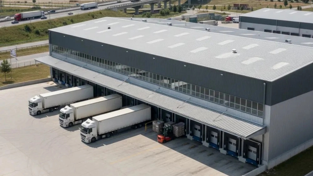 Design and construction of sheds with large openings for production units