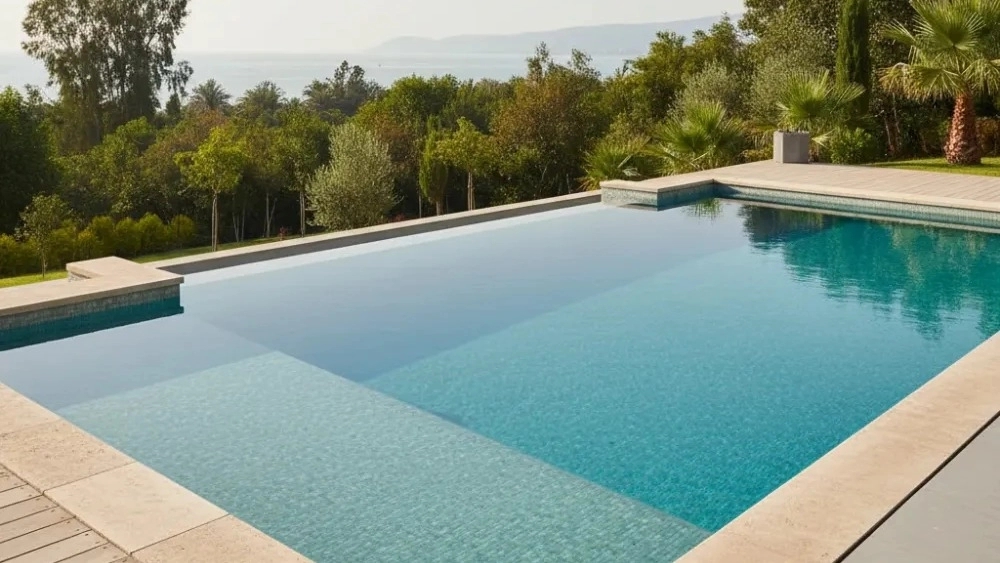 Construction of a swimming pool in Mahmood Abad, designed and implemented in the north