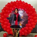 Sahar birthday theme, training and performing flower arranging and balloon arranging services in Karaj