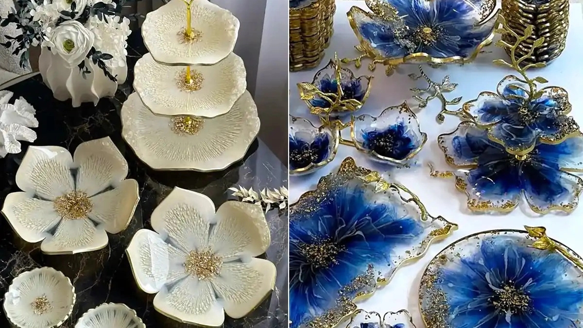 Dostan Man art gallery, production and sale of resin dishes and candles in Razavi Khorasan