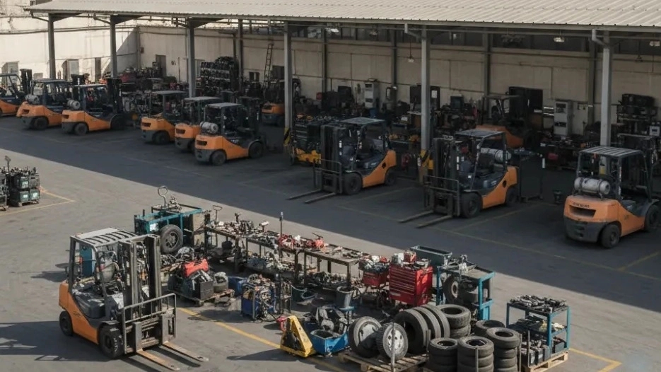 Periodic service and repair of forklift in Eshtred