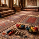 Sepahan Karimian workshop, repair of burnt carpet in Isfahan