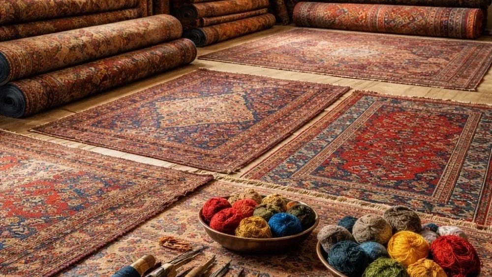 Sepahan Karimian workshop, repair of burnt carpet in Isfahan
