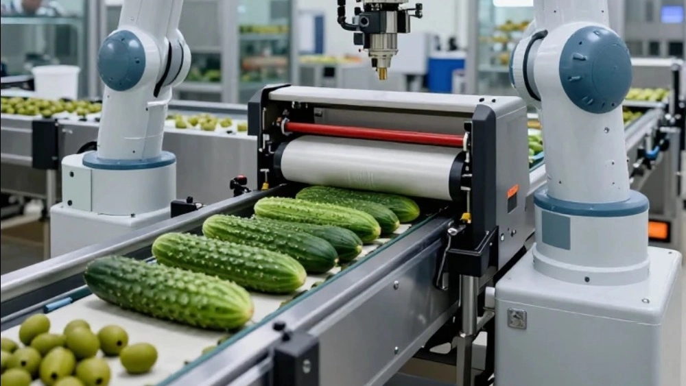 New technology in the construction of the cucumber and olive bar in Shiraz