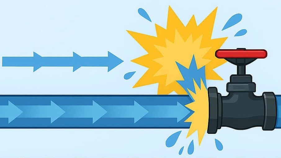 What is ram blow in irrigation pipe?