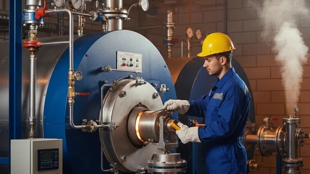 Boiler repairs and burner adjustment in Tehran