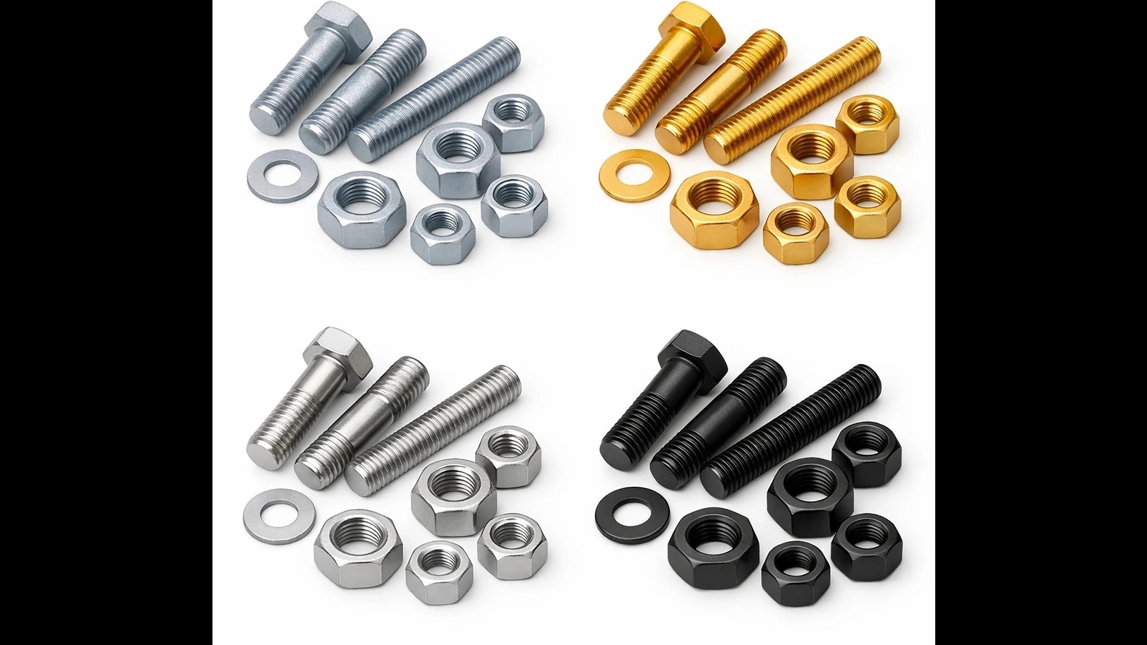 🔩 The difference between iron, steel, brass and galvanized bolts and nuts