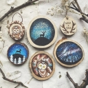 Shokravi art gallery, painting on wood in Tehran
